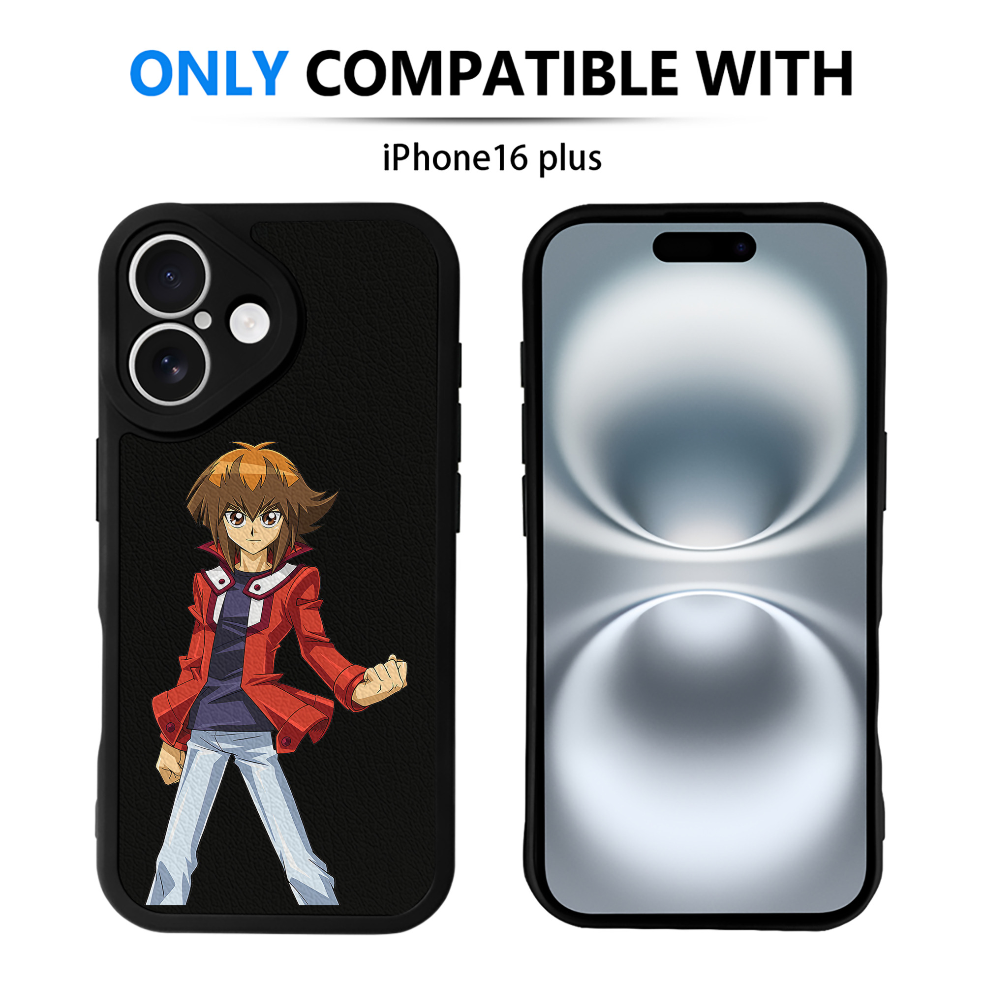 遊☆戯☆王 Yu-Gi-Oh! 【iPhone 16シリーズ対応】シリコンスマホケース（レザー調） 材質：シリコン